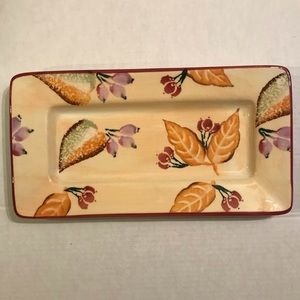 Italian Rectangular Cheese/Fruit/Serving Platter 13.25x7”